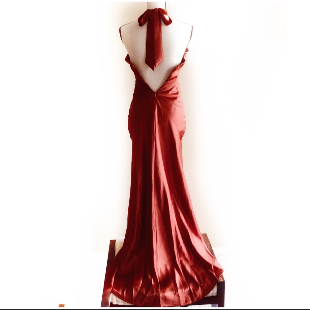 Womens Halter Beaded Prom Dress Evening Gown 3/4 - Picture 5 of 6